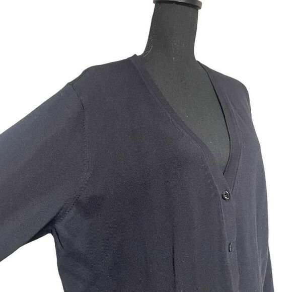 Lane Bryant Black V Neck Button Front Cardigan - Picture 2 of 5